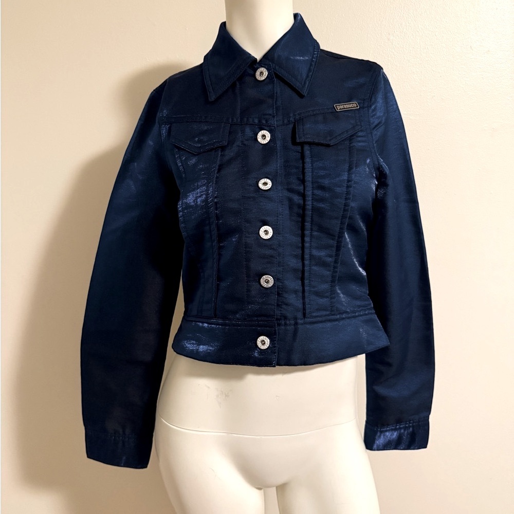 NWOT…Parasuco Blue metallic Jacket , Size: MM